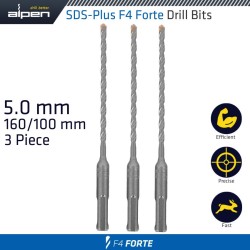 SDS PLUS F4 BIT 5MM X 160 X 100 X3 PCS DRILL HAMMER