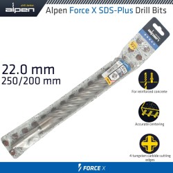 FORCE X 22.0 X 250/200  SDS-PLUS DRILL BIT X4 CUTTING EDGES