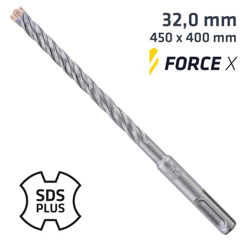 FORCE X 32.0 X 450/400  SDS-PLUS DRILL BIT X4 CUTTING EDGES