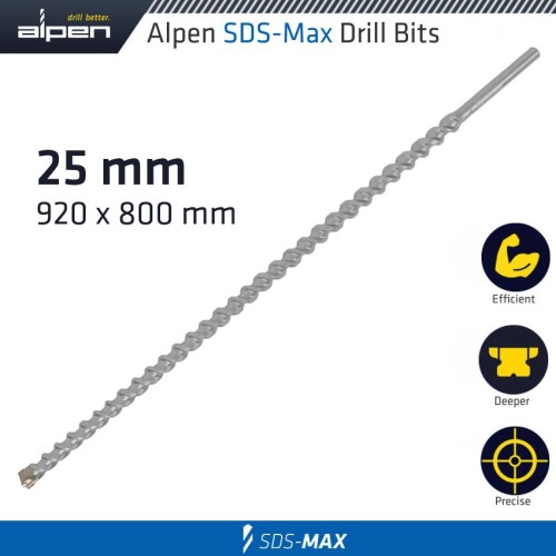 ALPEN SDS MAX DRILL 920X800X25MM