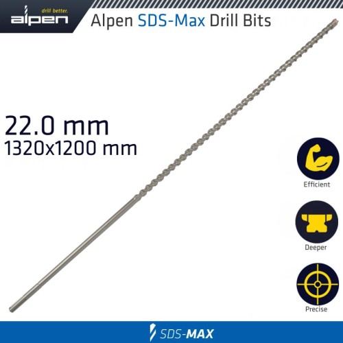 SDS MAX DRILL BIT 22MM 1320 1200MM