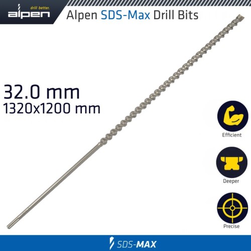 SDS MAX DRILL BIT 32MM 1320 1200MM