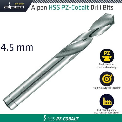 ALPEN COBALT DRILL SHORT BULK 4.50MM