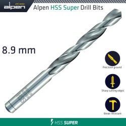 HSS SUPER DRILL BIT 8.9MM BULK