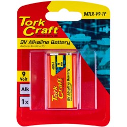 BATTERY 9V ALKALINE X1 PER CARD (MOQ 30)