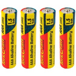 BATTERY AAA 1.5V X4 PACK LR03 4S SHRINK WRAP ALKALINE (MOQ 30)