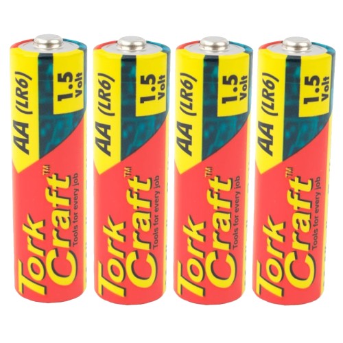 BATTERY AA 1.5V X4 PACK LR6 4S SHRINK WRAP ALKALINE (MOQ 30)