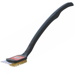 BRAAI BBQ BRASS WIRE BRUSH 450MM HANDLE 18" TCW