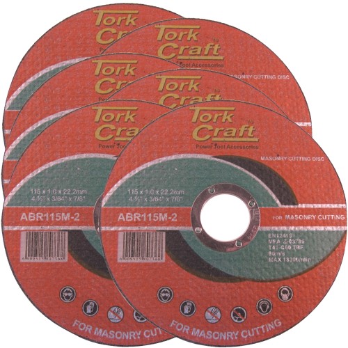 5 + 1 FREE CUTTING DISC FOR MASONRY 115 X 1.0 X 22.2MM