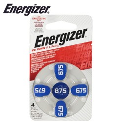 ENERGIZER HEARING AID BATTERY AZ675 BLUE 4 PACK (MOQ 6)