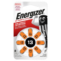 ENERGIZER HEARING AID BATTERY AZ13 ORANGE 4 PACK (MOQ 6)