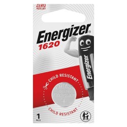 ENERGIZER 1620 3V LITHIUM COIN BATTERY 1 PACK  (MOQ 12)