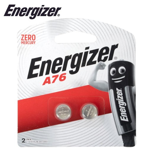 ENERGIZER A76 LR44 1.5V ALKALINE BATTERY 2 PACK (MOQ 12) COIN