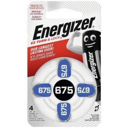 ENERGIZER HEARING AID BATTERY AZ675 BLUE 4 PACK (MOQ 6)