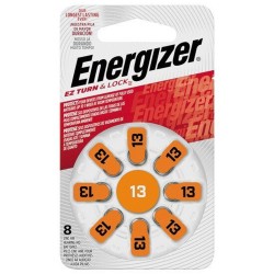 ENERGIZER HEARING AID BATTERY AZ13 ORANGE 8 PACK (MOQ 6)