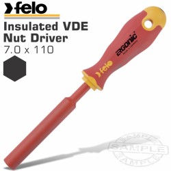 FELO 419 7.0X110 NUT DRIVER ERGONIC INSULATED VDE