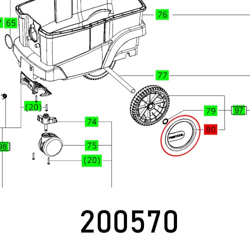 WHEEL COVER D200 CT 26/36 ET-BG