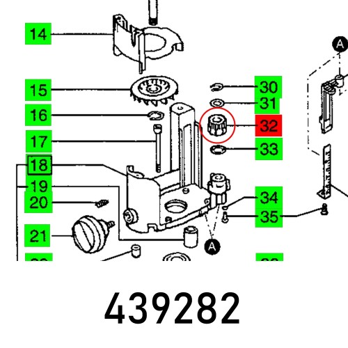 ADJUSTING WHEEL OF 2 E