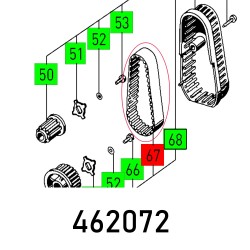 TOOTHED BELT T-5,0 5MRX19