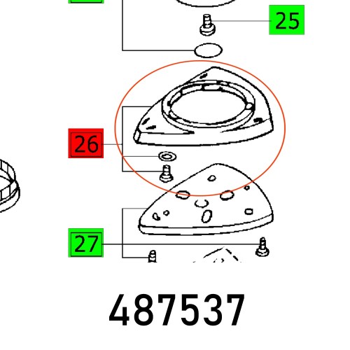 BASE PLATE DX93 E KOMPL.