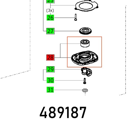 BASE PLATE COMP RS 400 UPPER PART ET-BG