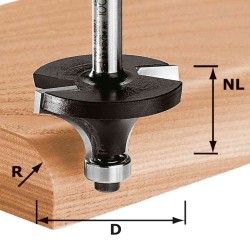 FESTOOL ROUNDOVER CUTTER HW S8 D31,7/R9,5 KL 491015