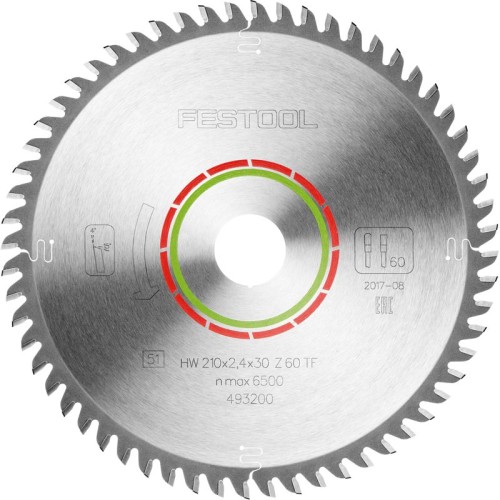 FESTOOL SPECIAL SAW BLADE 210X2,4X30 TF60 493200