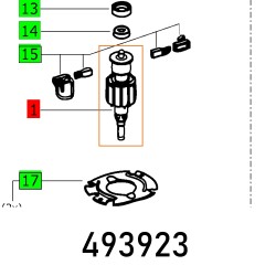 ARMATURE COMPL. DTS 400 ET-BG 230V