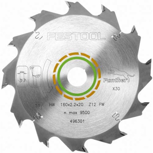 FESTOOL PANTHER SAW BLADE 160X2,2X20 PW12 496301