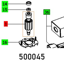 ARMATURE ES150/5E 230-240V ET-BG