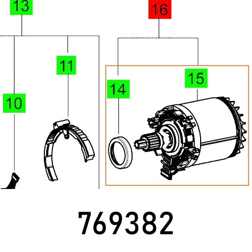 MOTOR DRC 18/4 LI 4,2 PLUS BG