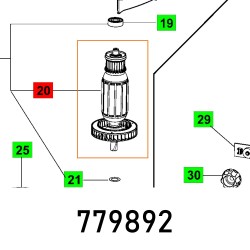 ARMATURE MXP 1000 230V