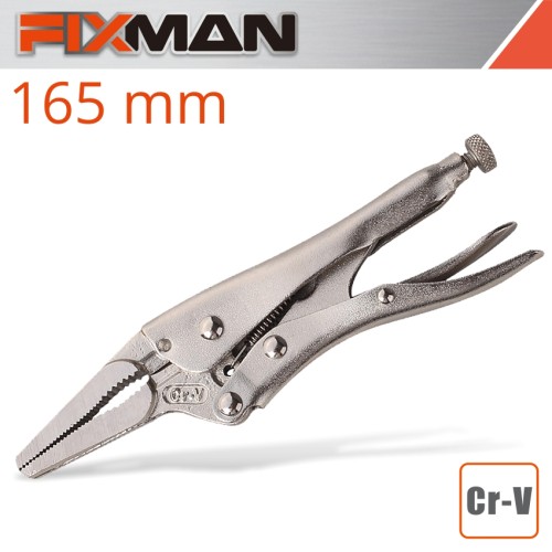 FIXMAN  LONG NOSE LOCK GRIP PLIERS 6"/165MM