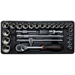 FIXMAN TRAY 26 PIECE 1/2" DRIVE SOCKETS AND ACCESSORIES