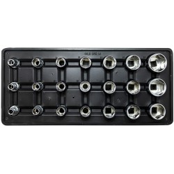 FIXMAN TRAY 21 PIECE 1/2" DRIVE SOCKETS