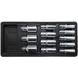 FIXMAN TRAY 12 PIECE 1/2" DRIVE DEEP SOCKETS