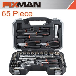 FIXMAN 65 PIECE 1/4" & 1/2" DRIVE SOCKET TOOL SET