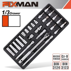 FIXMAN 26-PC 3/8" DR.SOCKETS & ACCESSORIES