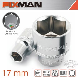 FIXMAN 1/2" DRIVE HEX SOCKET 17MM X 23.8MM