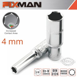 FIXMAN 1/4" DR DEEP SOCKET 4MM