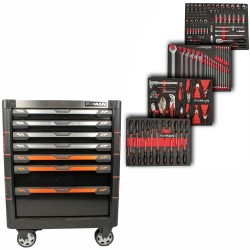 FIXMAN 7 DRAWER IND. ROLLER CABINET ON CASTORS WITH 145PC OF STOCK