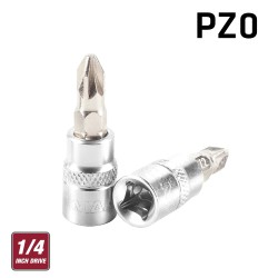 FIXMAN 1/4" DR.BIT SOCKET PZ0 POZI SCREWDRIVER BIT