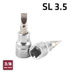 FIXMAN 3/8" DR.BIT SOCKET SL3.5 SLOTTED SCREWDRIVER BIT