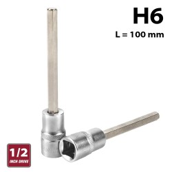 FIXMAN 1/2" DR. 6 X 100MM HEX ALLEN BIT SOCKET H6