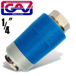 SAFETY QUICK COUPLER 1/4"F PACKAGED TWO STAGE RELEASE AIRBLOCK