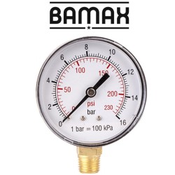 PRESSURE GAUGE 0-16BAR 1/4LOWER63MM