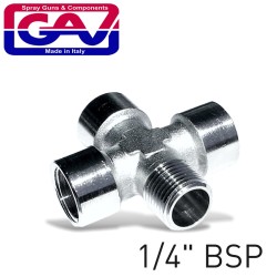 4-WAY CONNECTOR 1/4"3F/1M