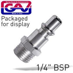QUICK COUPLER/INSERTS ARO 1/4"M 2 PACKAGED