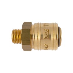 BRASS MALE QUICK COUPLER 1/4"M