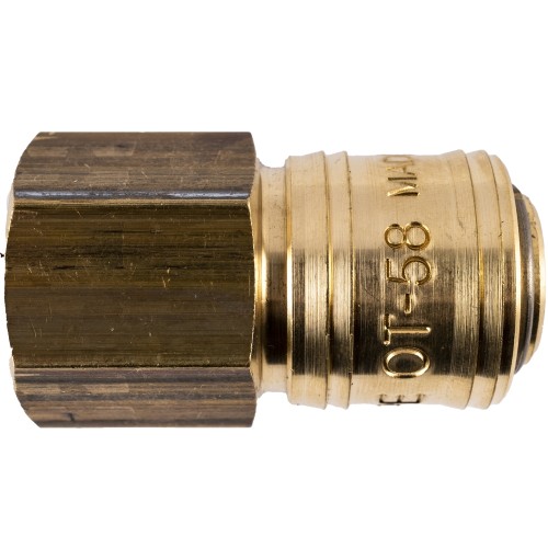 BRASS FEMALE QUICK COUPLER 1/2"F